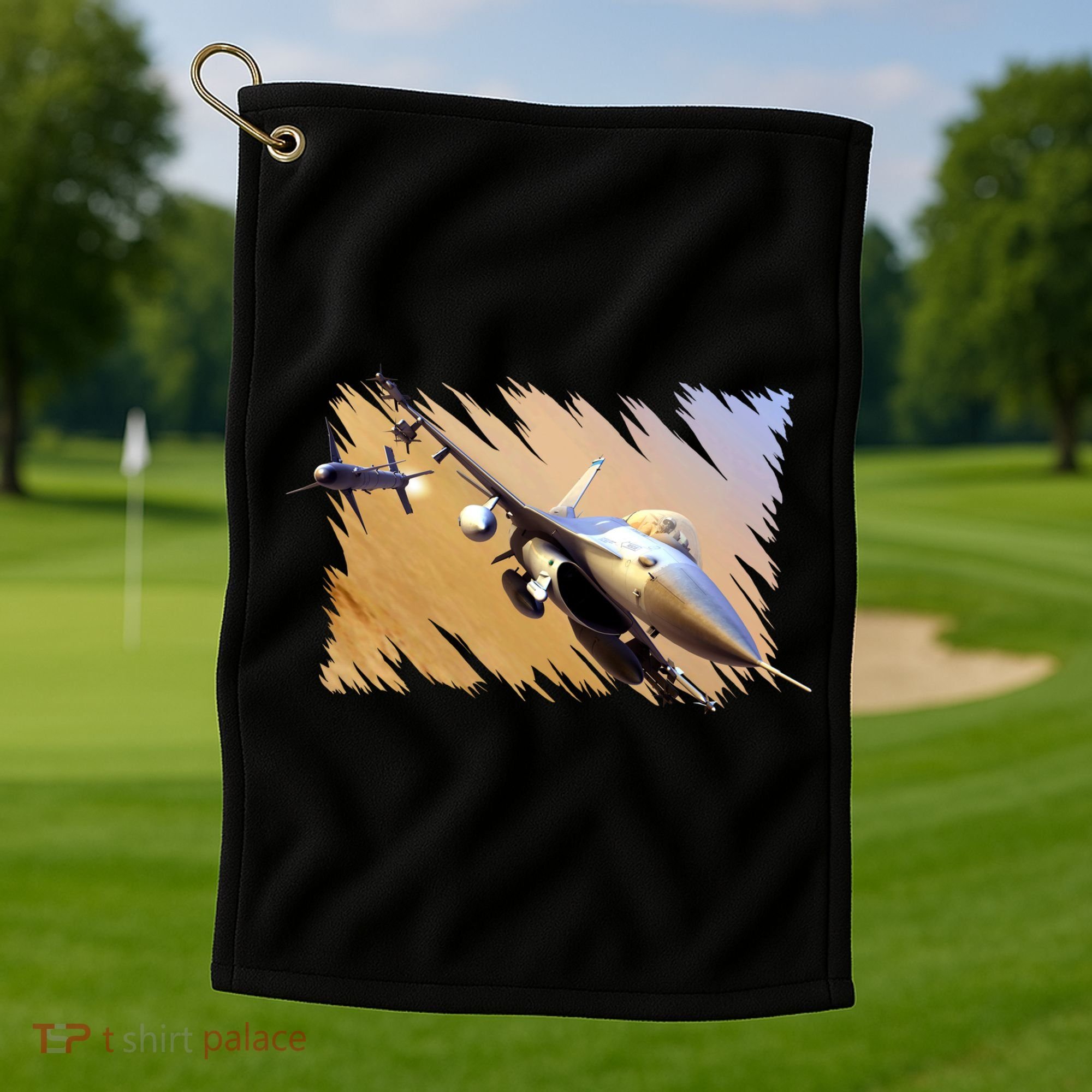 F-16 Fighter Jet Golf Towel