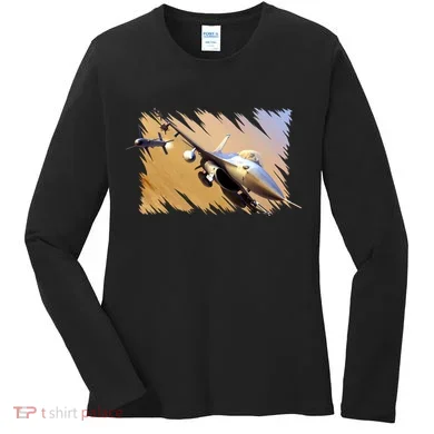 F-16 Fighter Jet Women's Long Sleeve Shirt