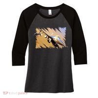 F-16 Fighter Jet Women's Tri-Blend 3/4-Sleeve Raglan Shirt thumb 0