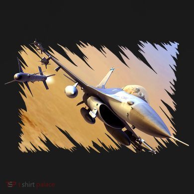 F-16 Fighter Jet Women's Tri-Blend 3/4-Sleeve Raglan Shirt