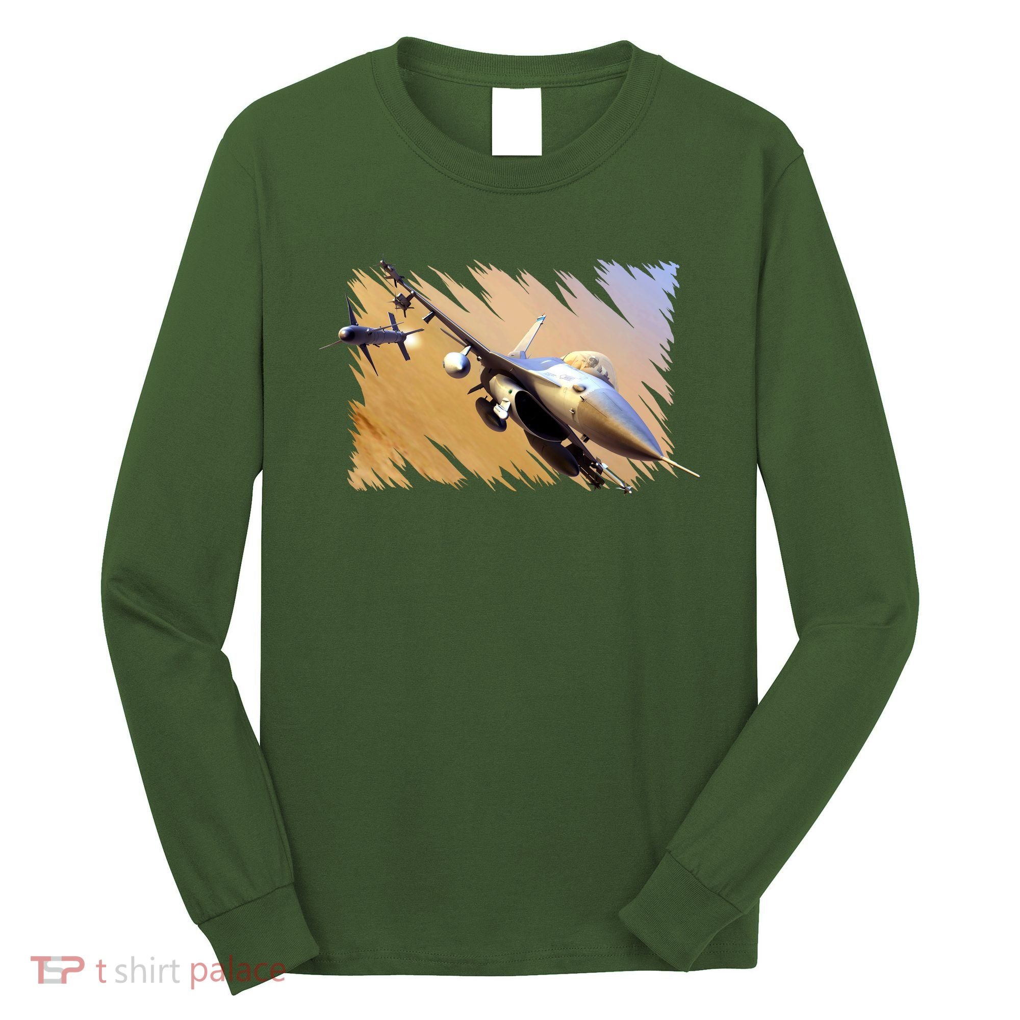 F-16 Fighter Jet Long Sleeve Shirt