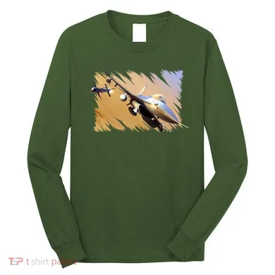 F-16 Fighter Jet Long Sleeve Shirt