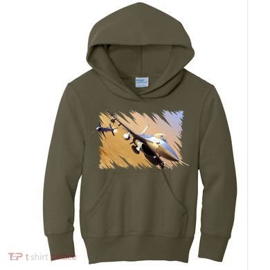 F-16 Fighter Jet Kids Hoodie