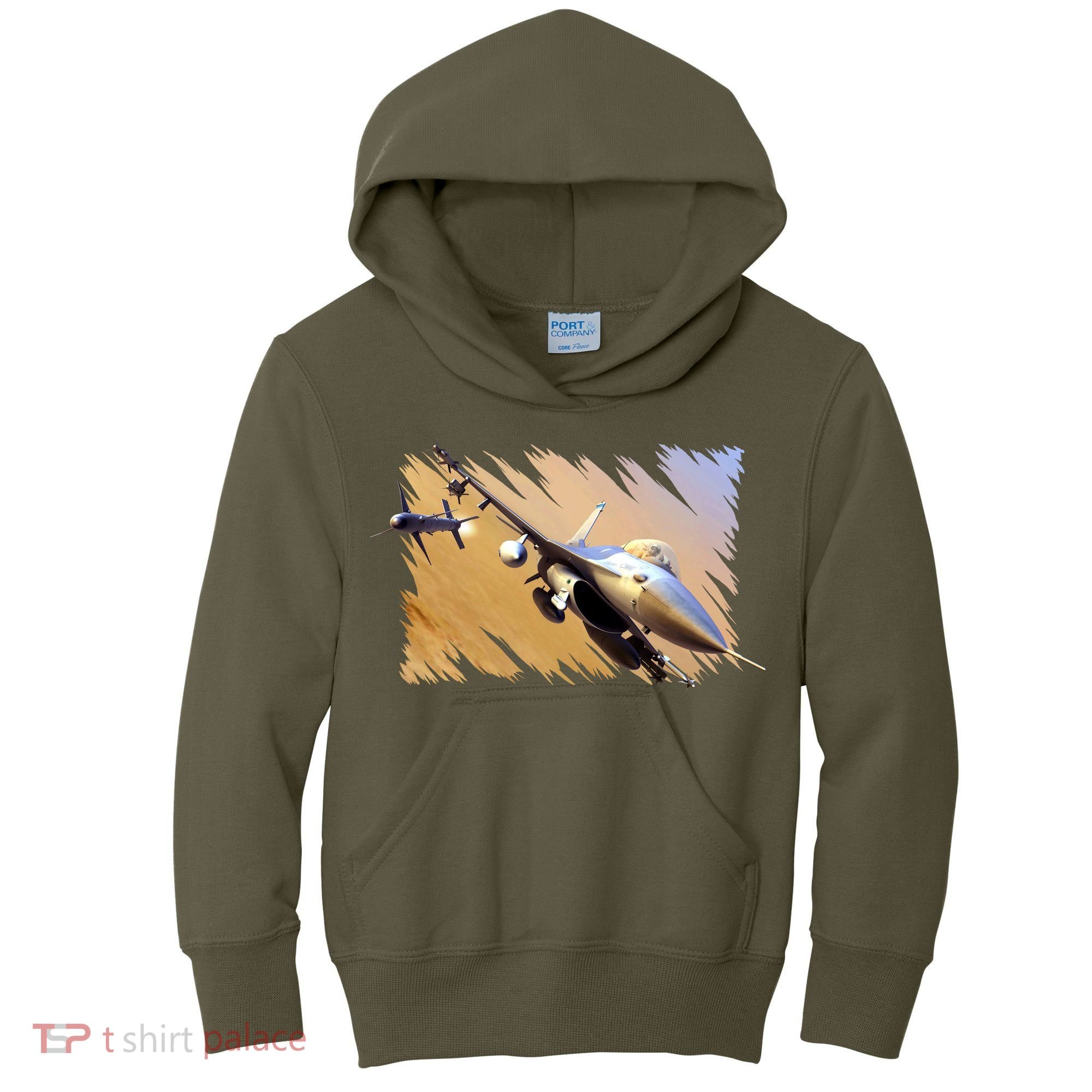 F-16 Fighter Jet Kids Hoodie