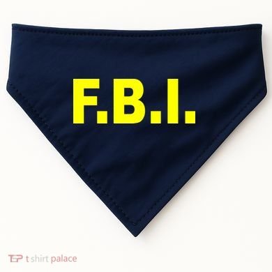 F.B.I FBI Federal Agent Logo USA-Made Doggie Bandana