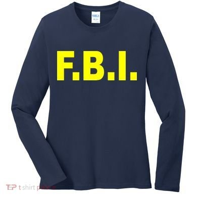 F.B.I FBI Federal Agent Logo Women's Long Sleeve Shirt