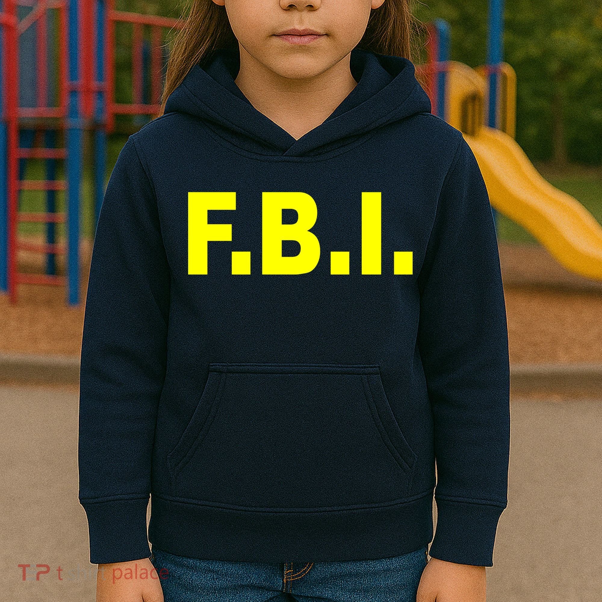 F.B.I FBI Federal Agent Logo Kids Hoodie
