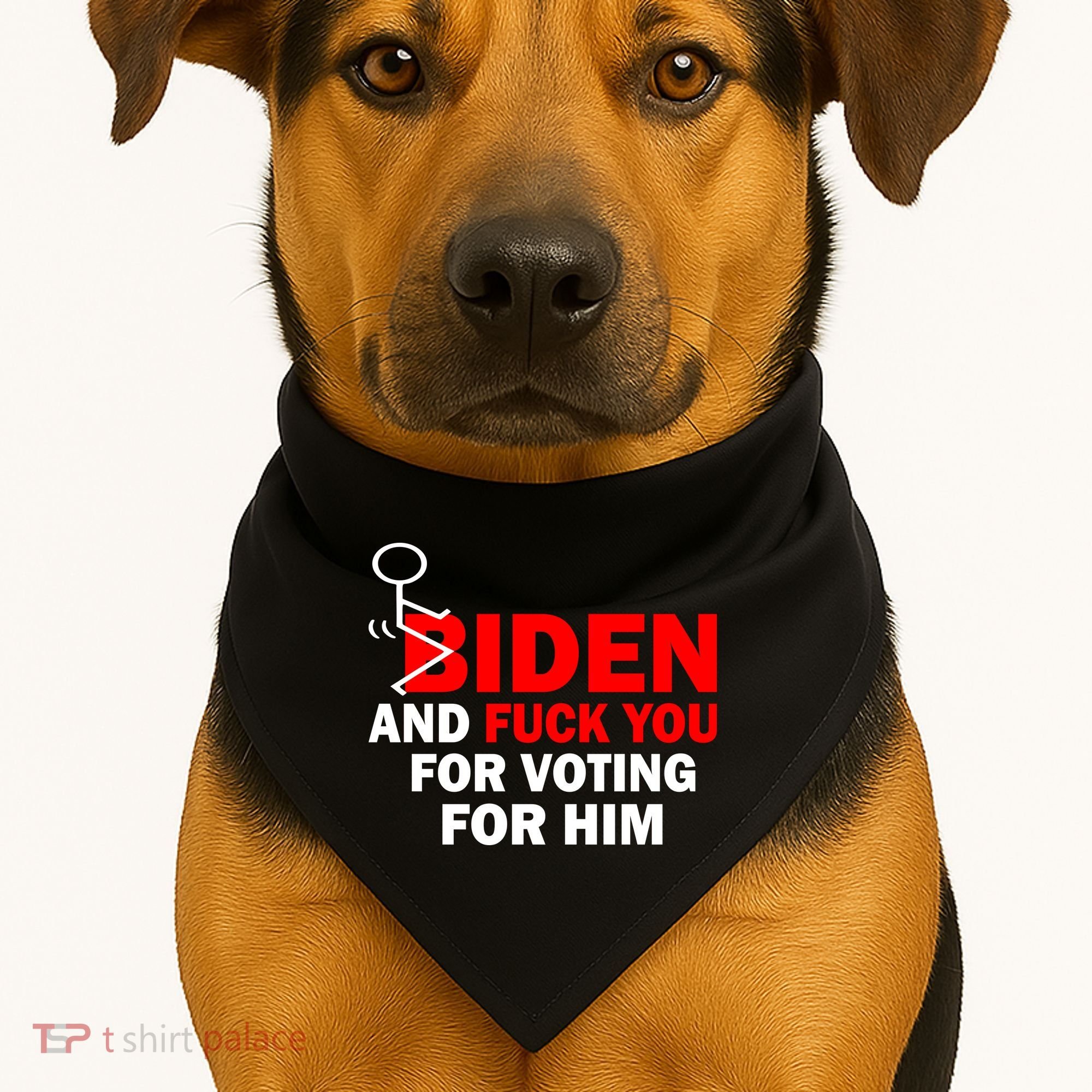 F Biden And Fu*k You For Voting For Him USA-Made Doggie Bandana