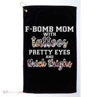 F-Bomb Mom With Tattoos and Thick Thighs Golf Towel thumb 0