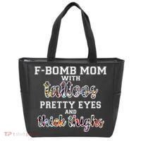 F-Bomb Mom With Tattoos and Thick Thighs Tote Bag thumb 0
