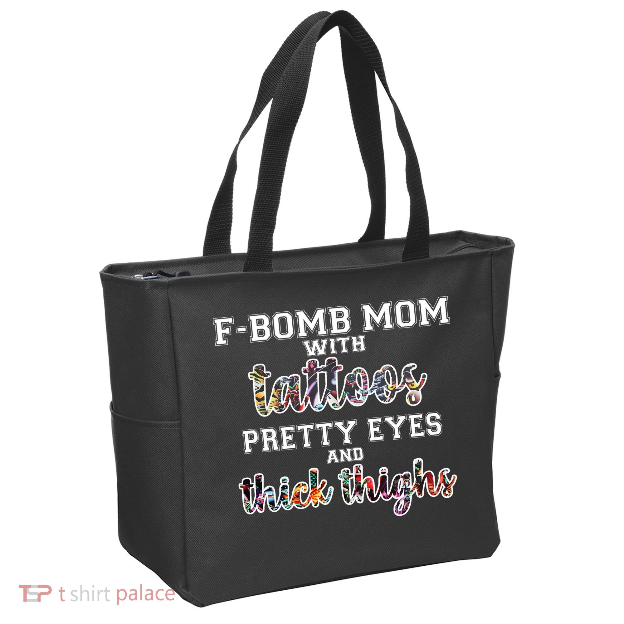 F-Bomb Mom With Tattoos and Thick Thighs Tote Bag
