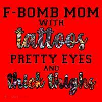 F-Bomb Mom With Tattoos and Thick Thighs Santa Hat thumb 1