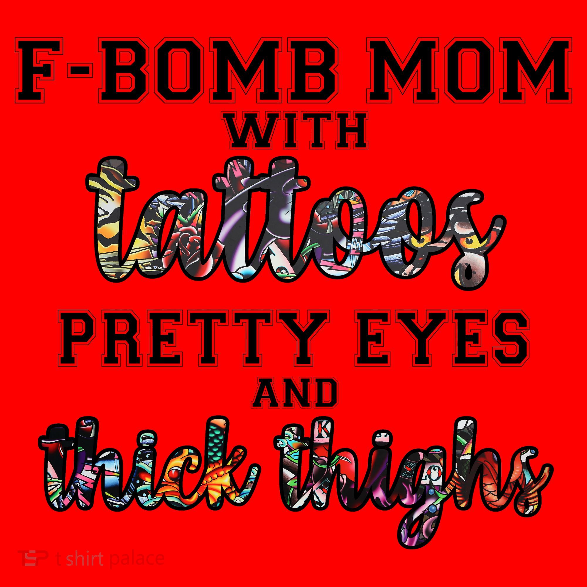 F-Bomb Mom With Tattoos and Thick Thighs Santa Hat