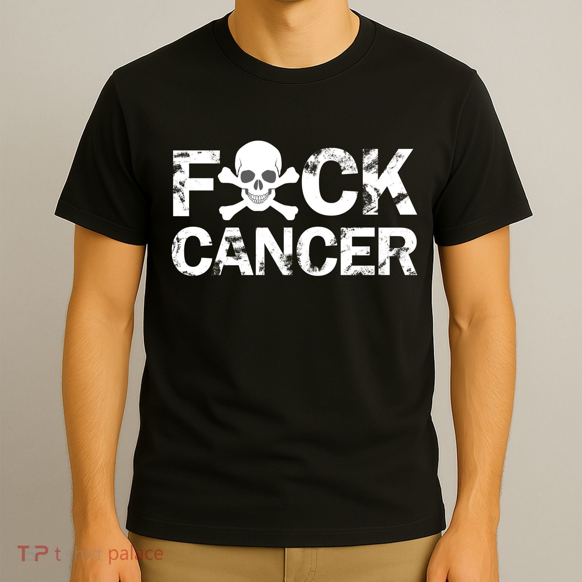 F Cancer Crossbone Skeleton T-Shirt