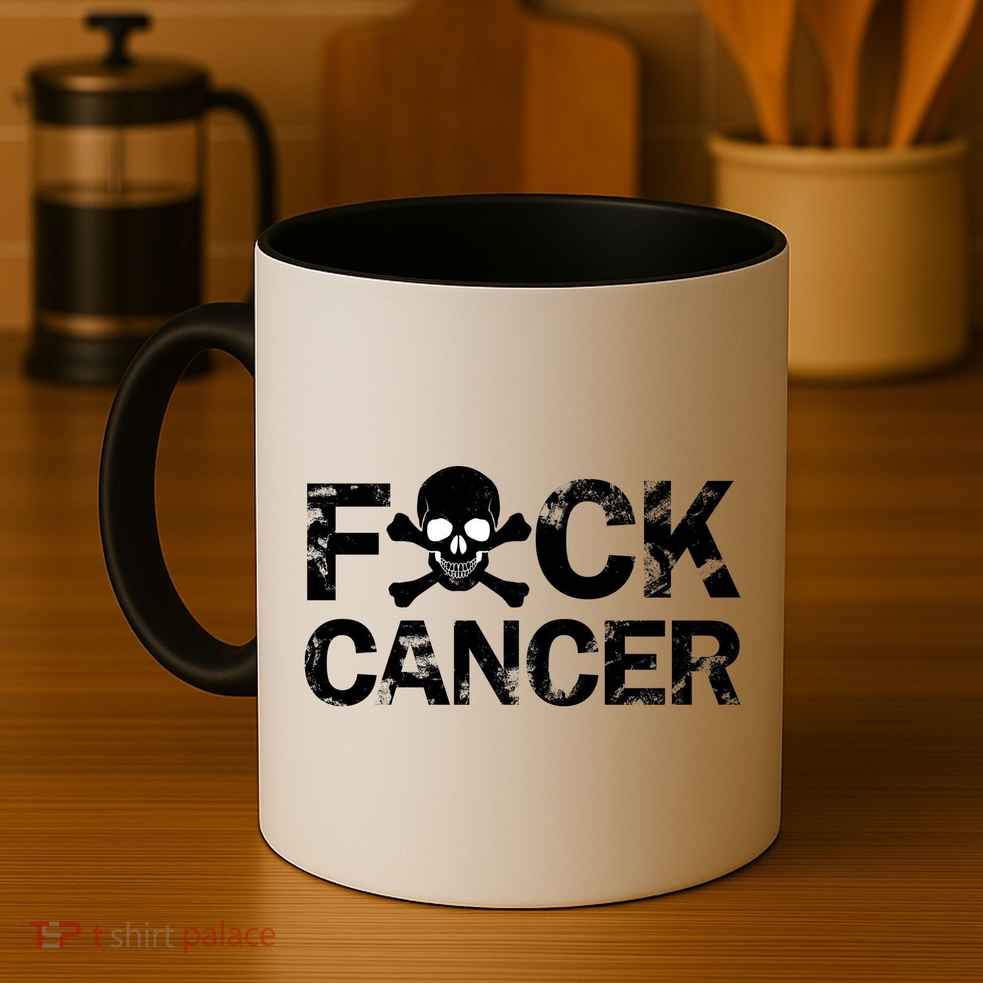 F Cancer Crossbone Skeleton Coffee Mug
