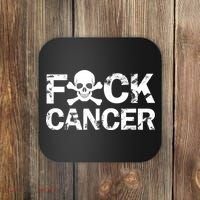 F Cancer Crossbone Skeleton Coaster thumb 0