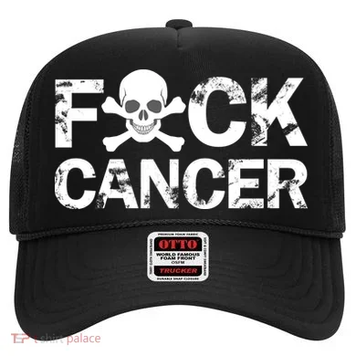 F Cancer Crossbone Skeleton Hat