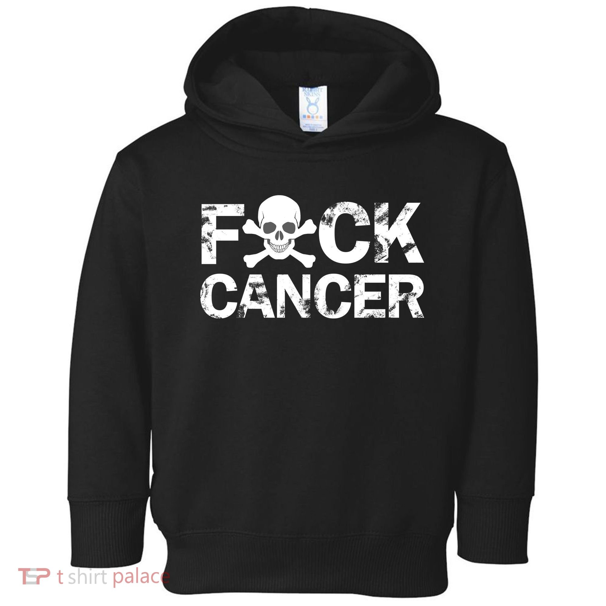 F Cancer Crossbone Skeleton Toddler Hoodie