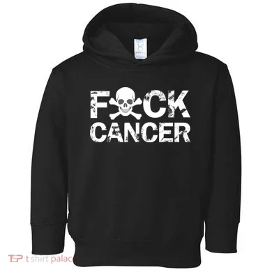 F Cancer Crossbone Skeleton Toddler Hoodie