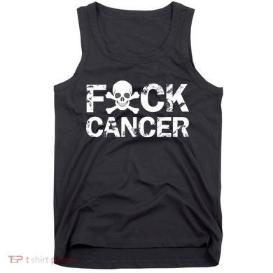 F Cancer Crossbone Skeleton Tank Top