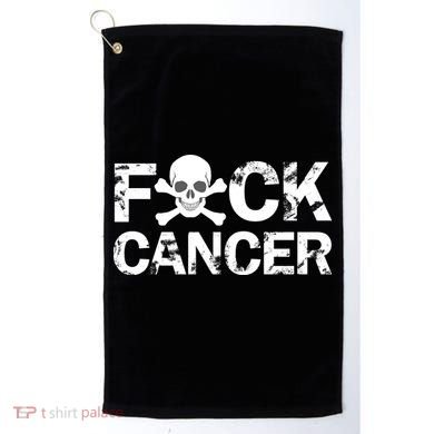 F Cancer Crossbone Skeleton Golf Towel