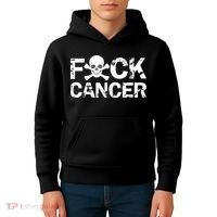 F Cancer Crossbone Skeleton Kids Hoodie thumb 4