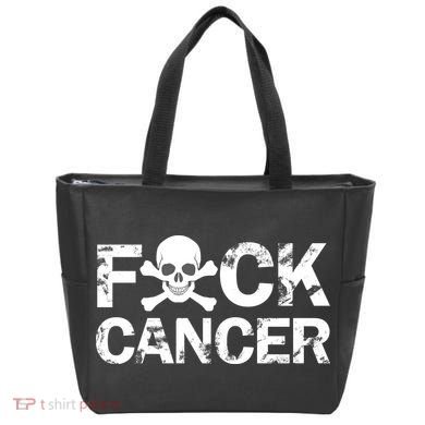 F Cancer Crossbone Skeleton Tote Bag