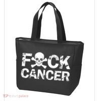 F Cancer Crossbone Skeleton Tote Bag thumb 3