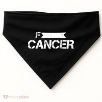 F Cancer Simple Logo USA-Made Doggie Bandana thumb 0