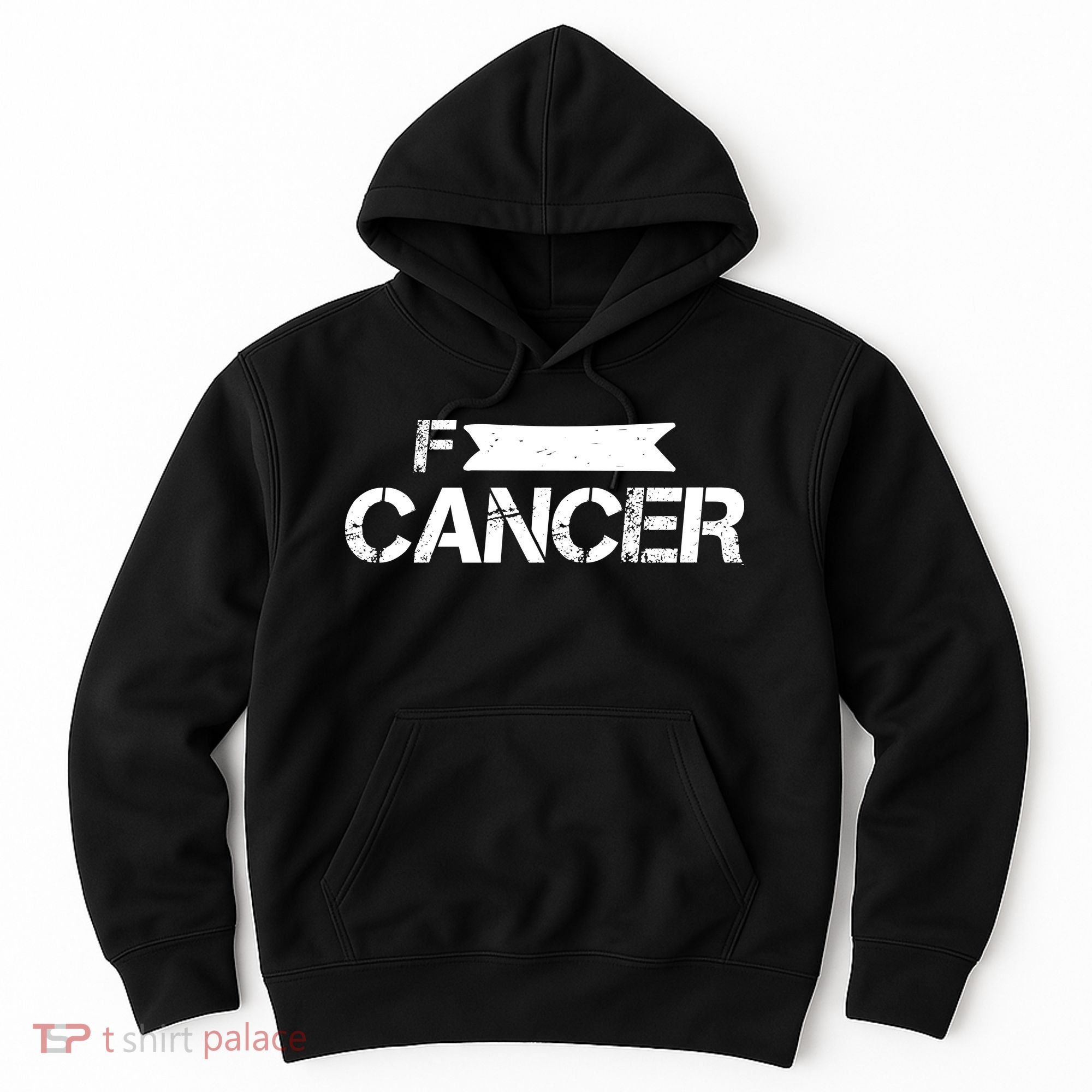 F Cancer Simple Logo Hoodie