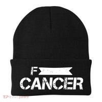 F Cancer Simple Logo Beanie thumb 0