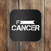 F Cancer Simple Logo Coaster thumb 0
