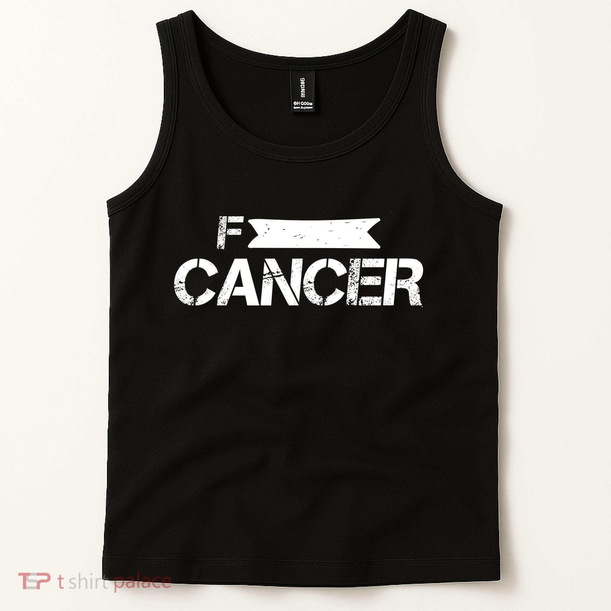 F Cancer Simple Logo Tank Top