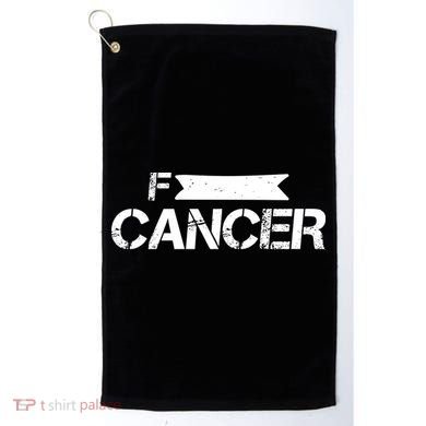 F Cancer Simple Logo Golf Towel