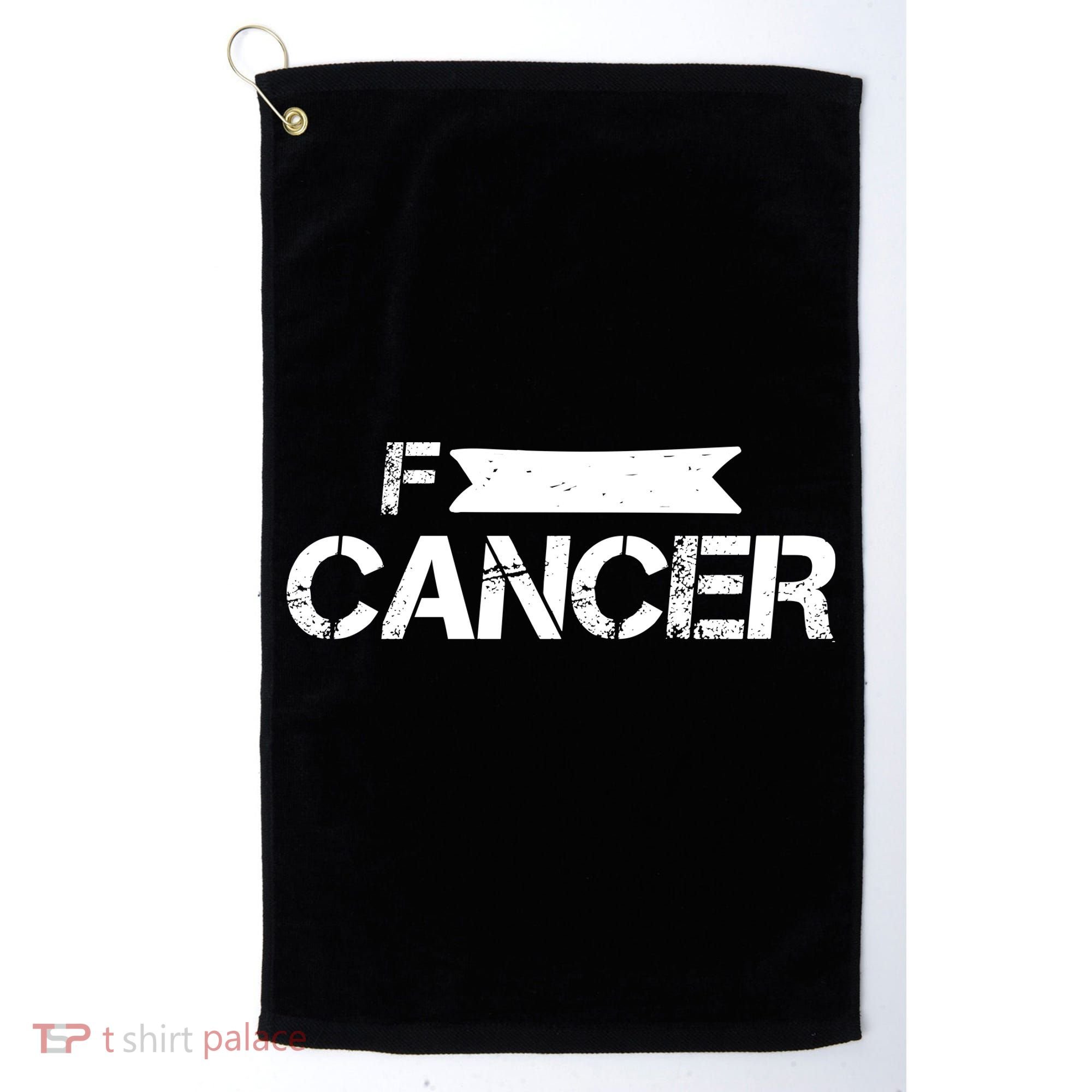 F Cancer Simple Logo Golf Towel