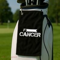 F Cancer Simple Logo Golf Towel thumb 2