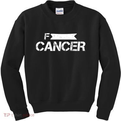F Cancer Simple Logo Kids Sweatshirt
