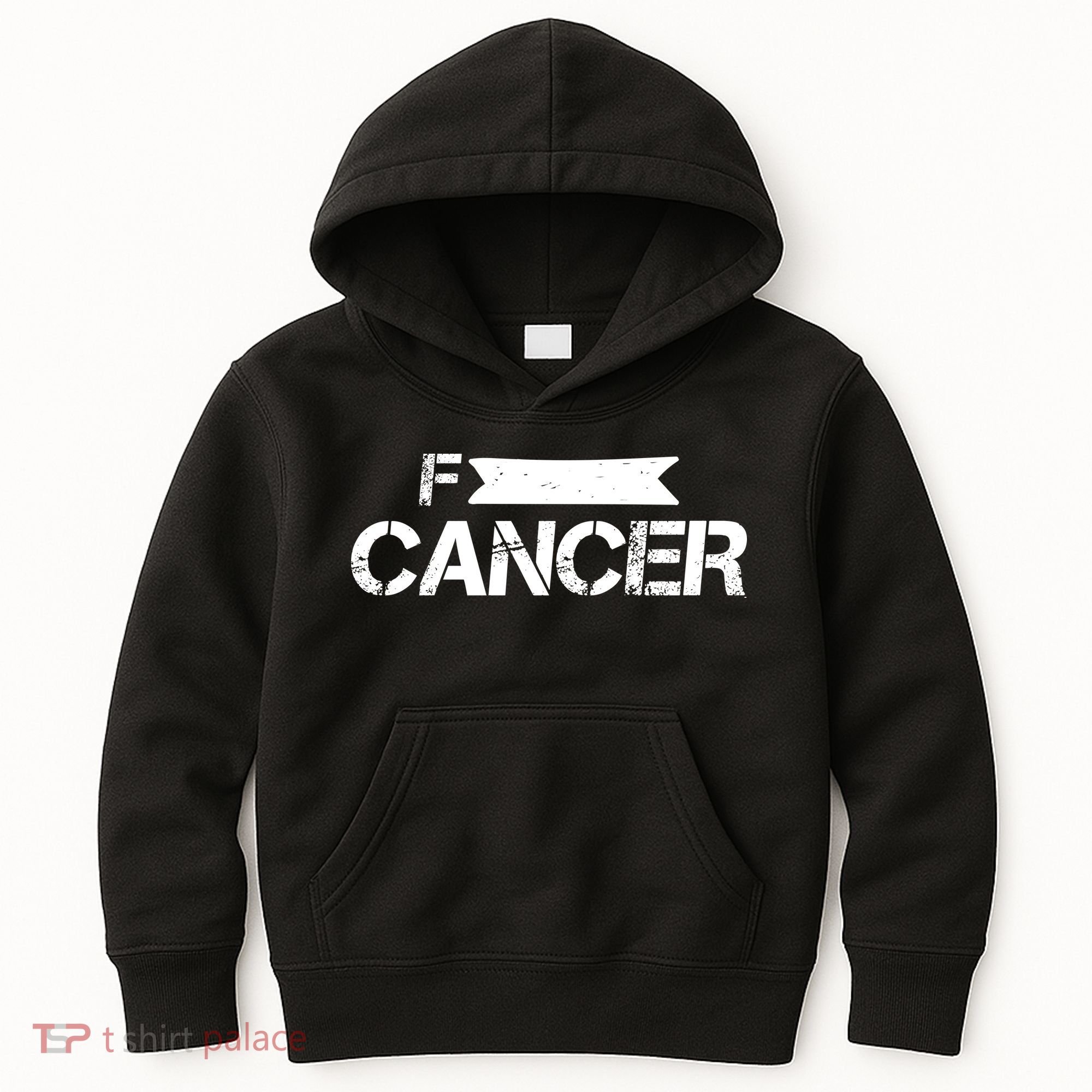 F Cancer Simple Logo Kids Hoodie