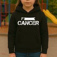 F Cancer Simple Logo Kids Hoodie thumb 3