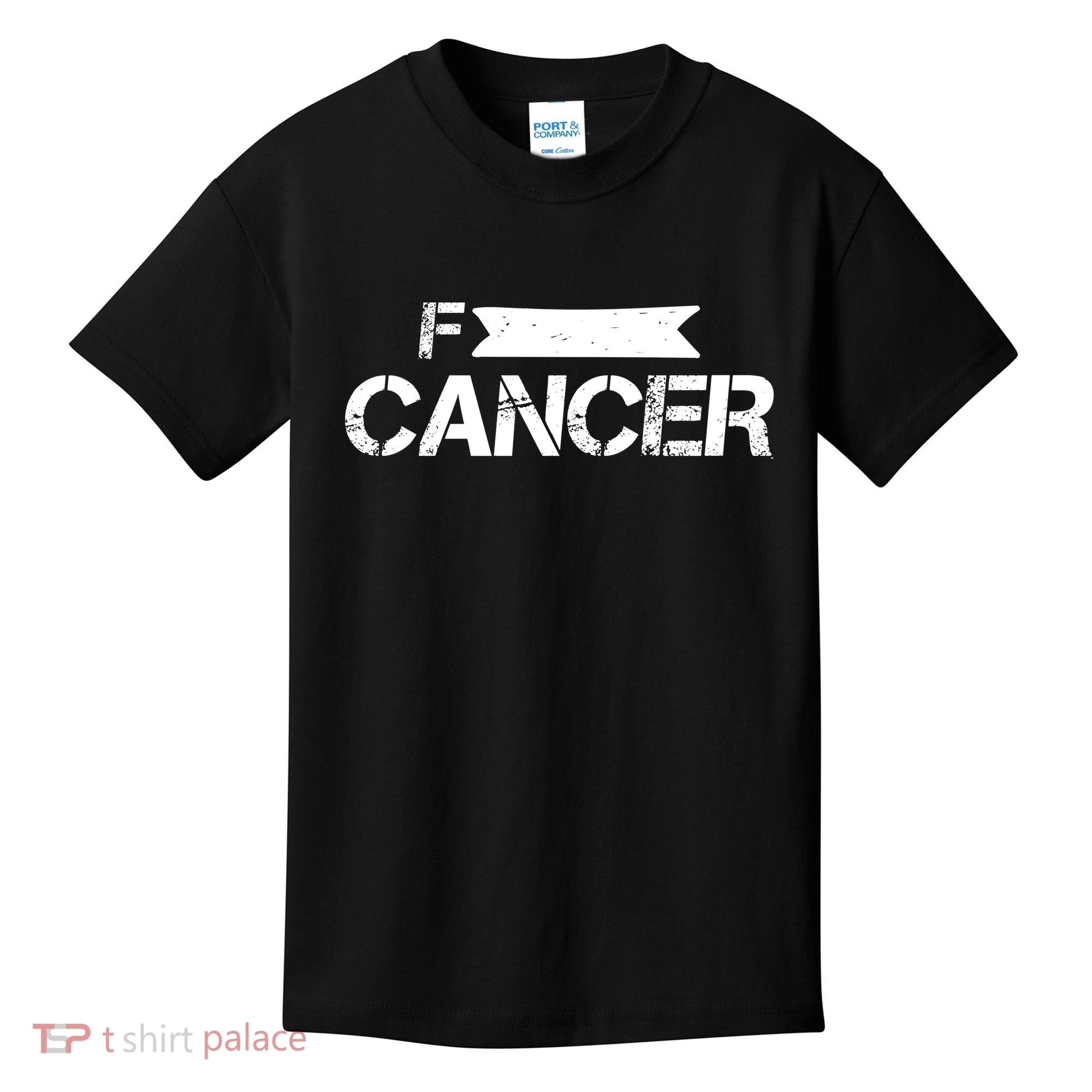 F Cancer Simple Logo Kids T-Shirt