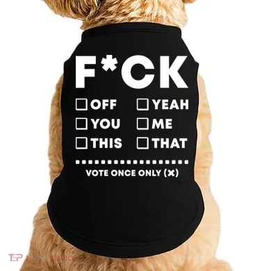 F Check Box Funny Sarcastic  Doggie Tank