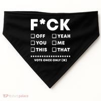 F Check Box Funny Sarcastic  USA-Made Doggie Bandana thumb 0