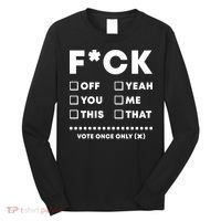 F Check Box Funny Sarcastic  Long Sleeve Shirt thumb 0