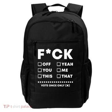 F Check Box Funny Sarcastic  Backpack