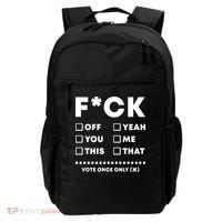 F Check Box Funny Sarcastic  Backpack thumb 0