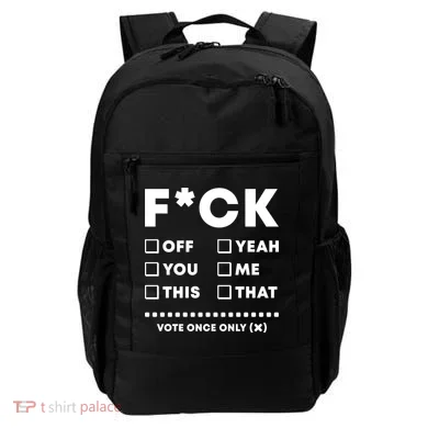 F Check Box Funny Sarcastic  Backpack