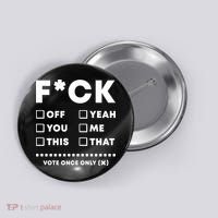 F Check Box Funny Sarcastic  Button thumb 0