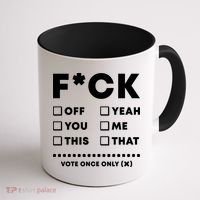 F Check Box Funny Sarcastic  Coffee Mug thumb 1