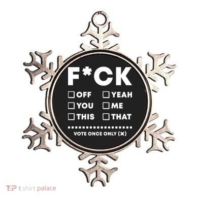 F Check Box Funny Sarcastic  Ornament