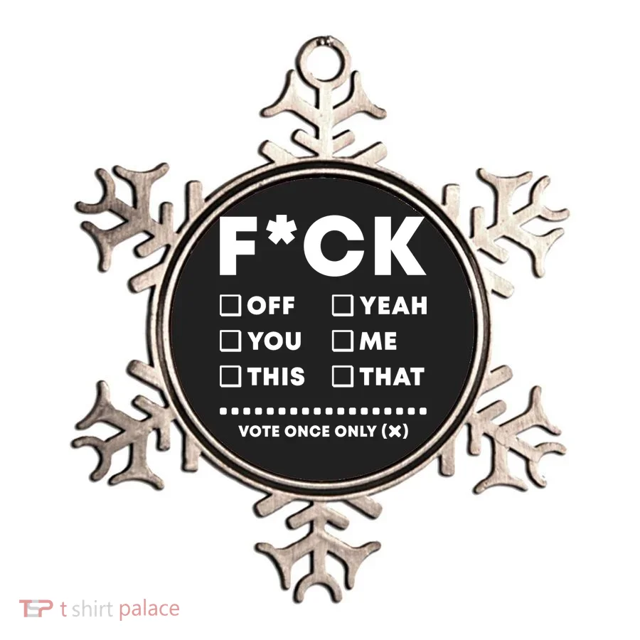 F Check Box Funny Sarcastic  Ornament